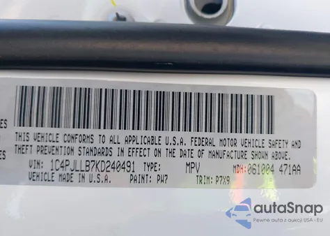 2019 Jeep Cherokee Latitude Plus Fwd from USA, damaged, VIN 1C4PJLLB7KD240491